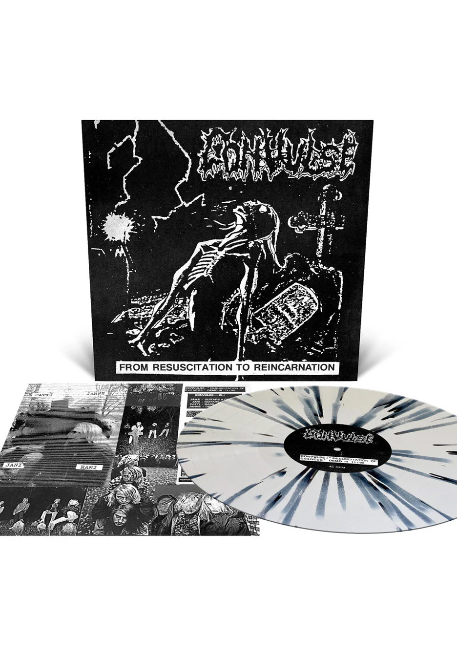 Convulse - From Resuscitation To Reincarnation Ltd. White w/ Black - Splattered Vinyl | Neutral-Image