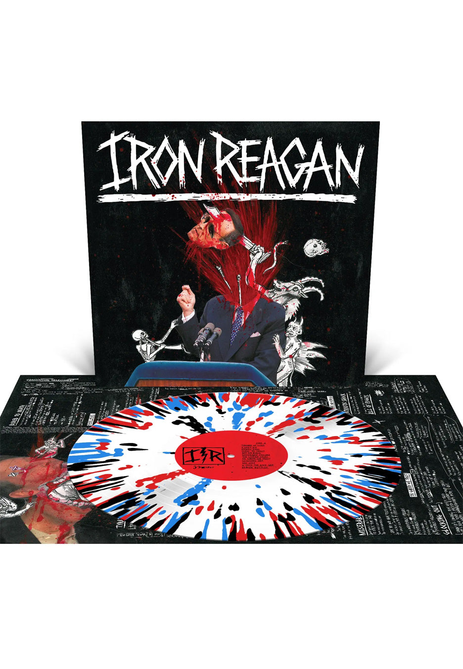 Iron Reagan - The Tyranny Of Will Ltd. White w/ Splatter - Splattered Vinyl | Neutral-Image