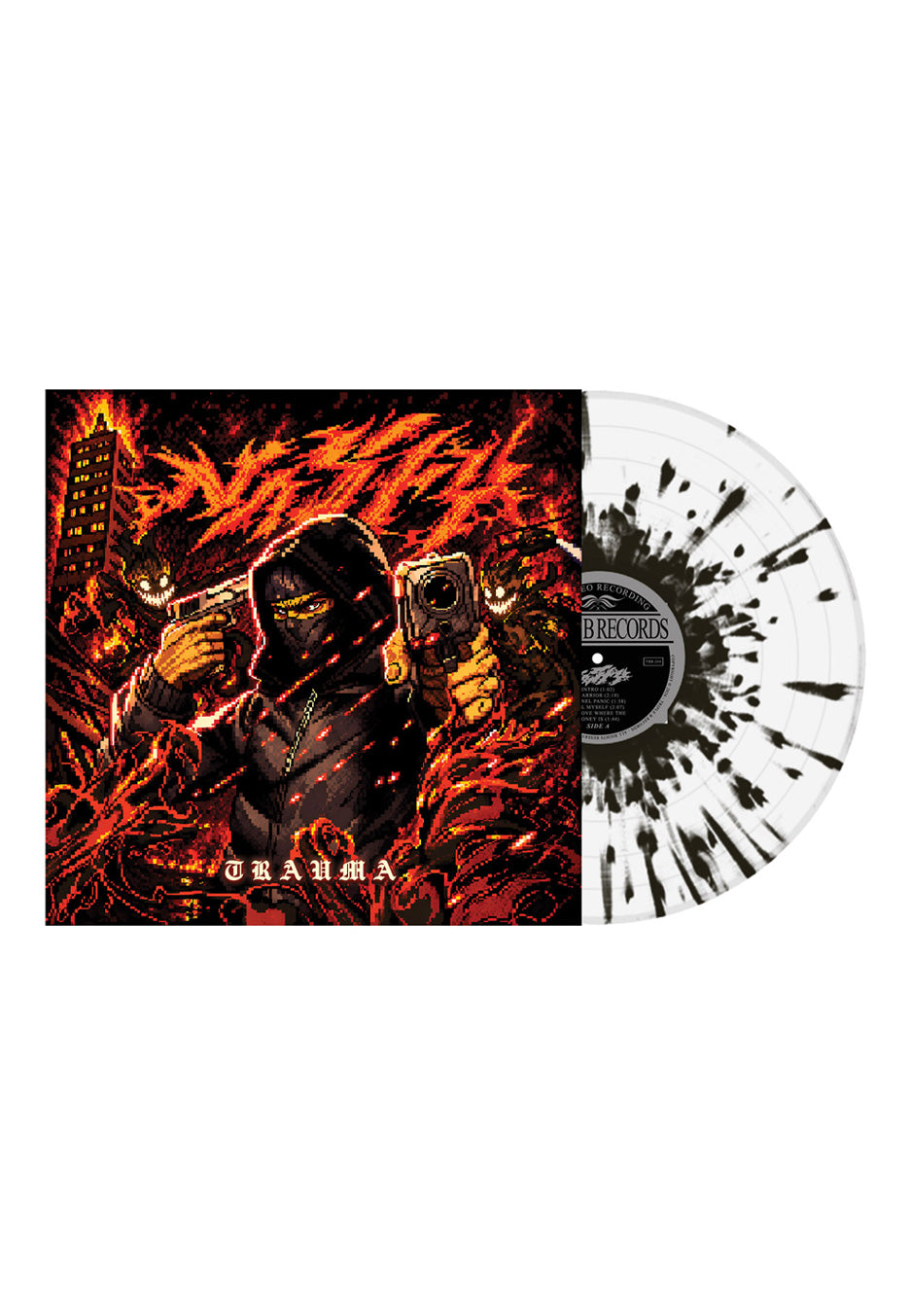 Nasty Trauma Ltd. Ultra Clear w/Black Ice Splattered Vinyl