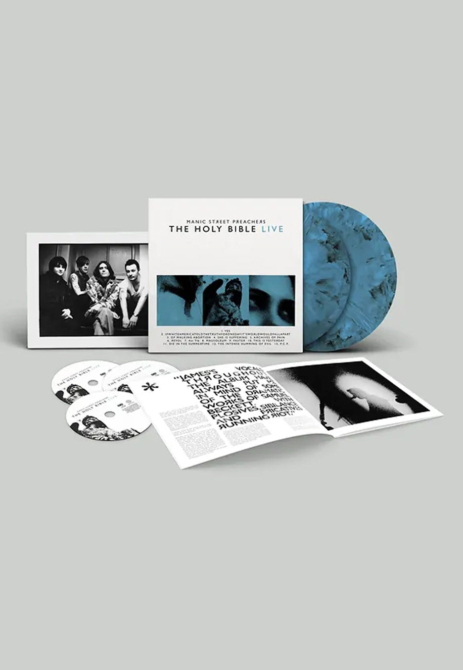 Manic Street Preachers The Holy Bible Live (Deluxe) Ltd. Blue/Black Marbled 2 Vinyl + 2 CD + Blu Ray