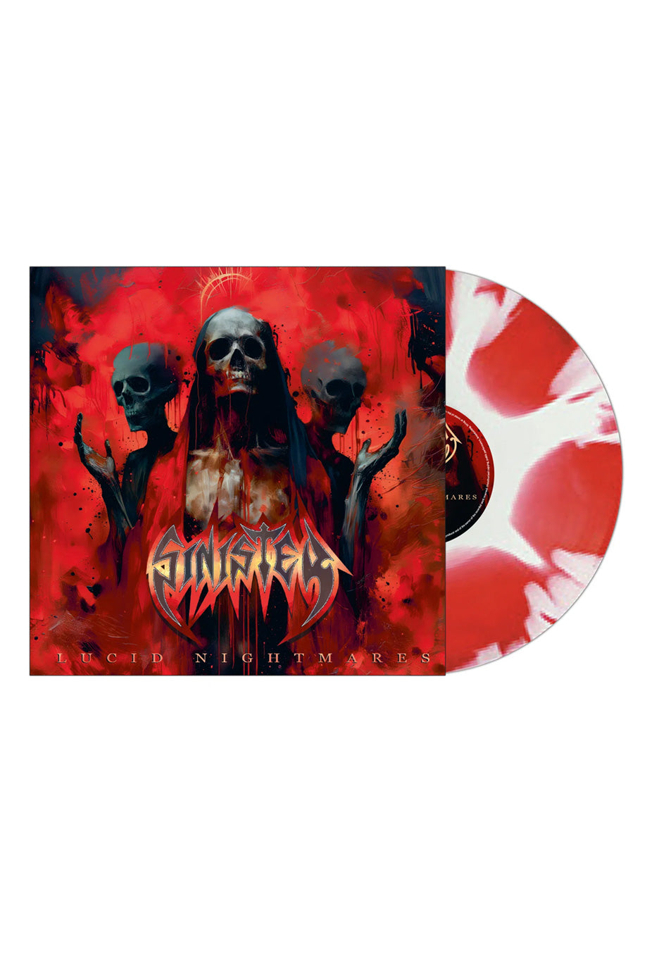 Sinister Lucid Nightmares Ltd. Sunburst White/Red Colored Vinyl