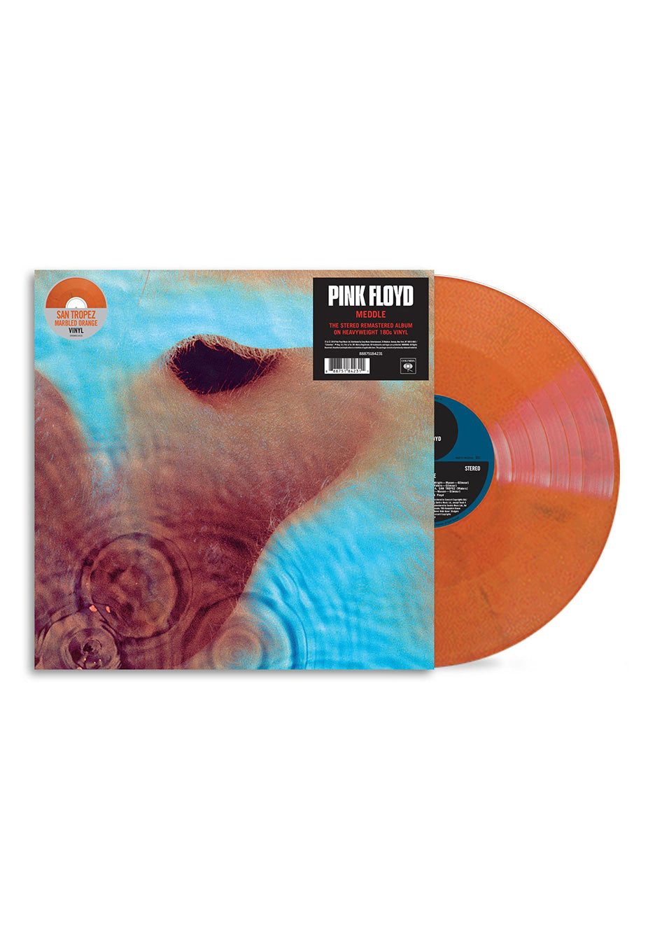 Pink Floyd Meddle Ltd. San Tropez Orange Marbled Vinyl
