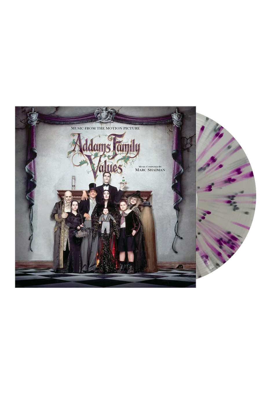 The Addams Family Addams Family Values OST Ltd. White w/ Purple Splattered Vinyl