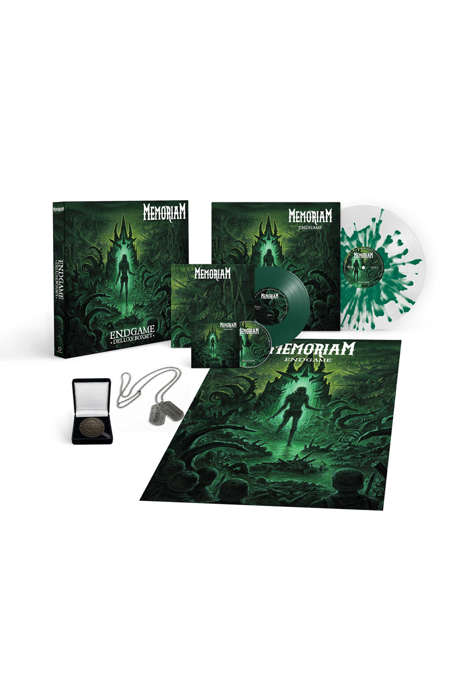 Memoriam Endgame Ltd. Clear w/ Green Splattered Vinyl Boxset