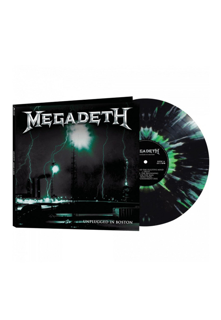 Megadeth Unplugged In Boston Ltd. Black w/ Green Splattered Vinyl