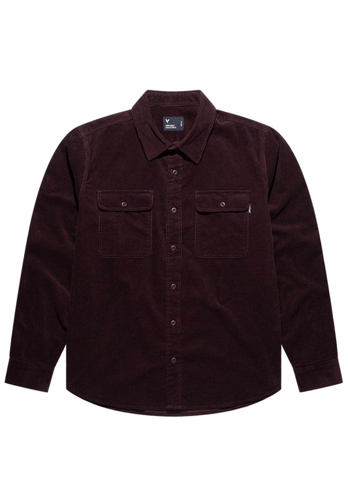 Vintage Industries Brix Burgundy Hemd