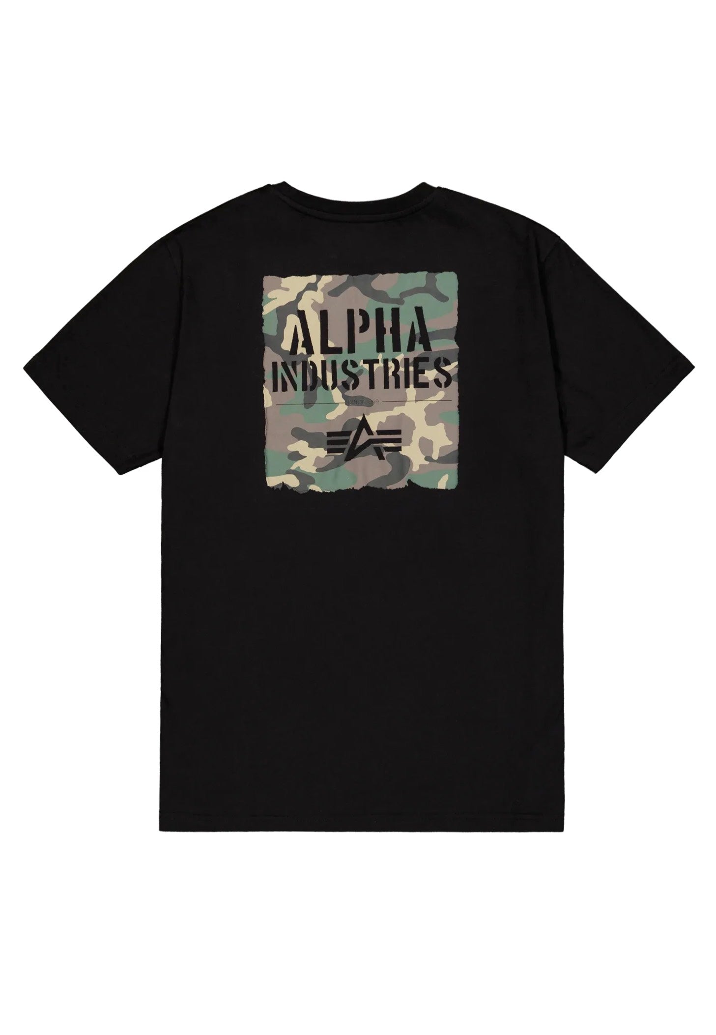 Alpha Industries - Camo Print Black - T-Shirt | Men-Image