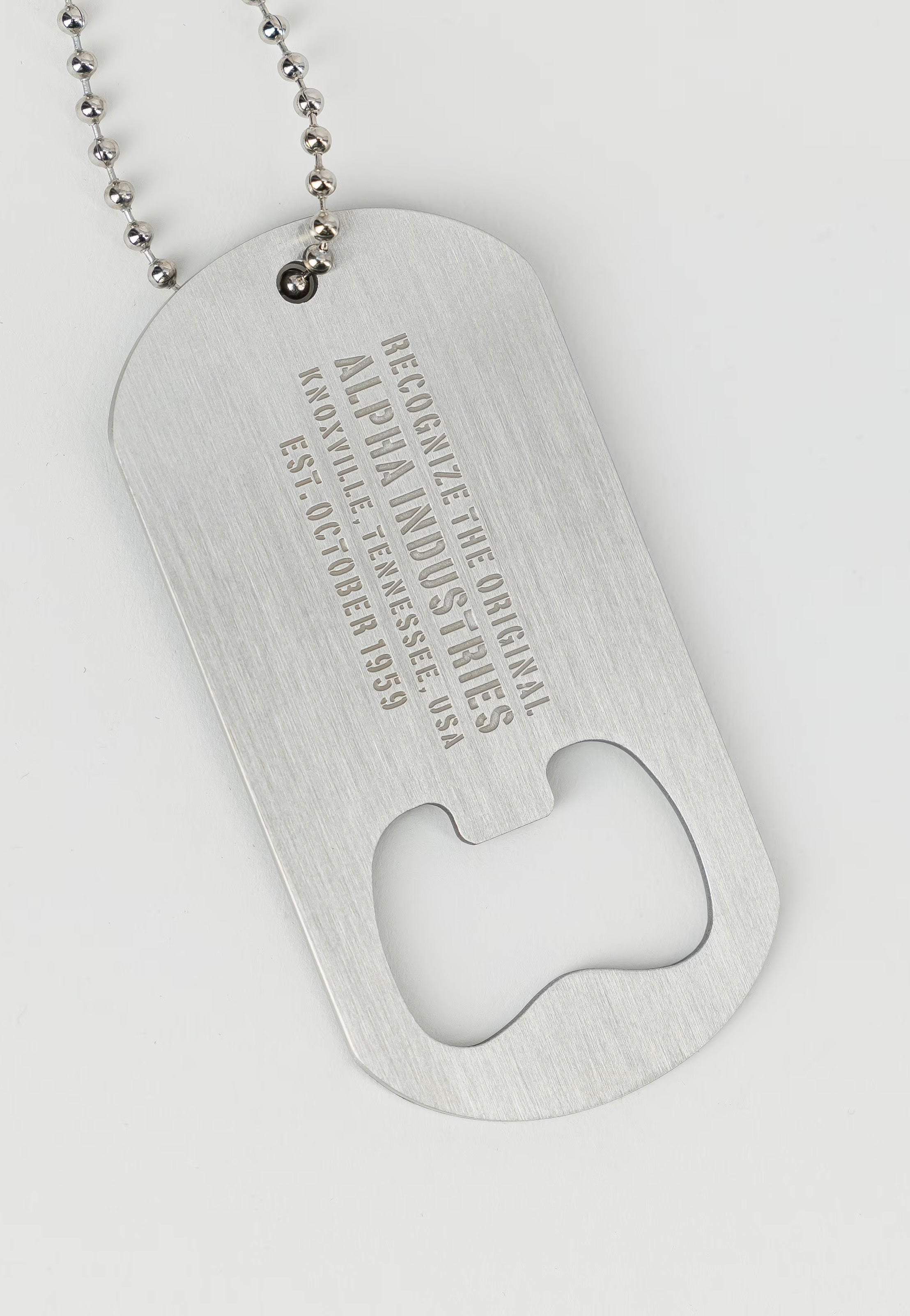 Alpha Industries - Bottle Opener Silver - Keychain | Neutral-Image