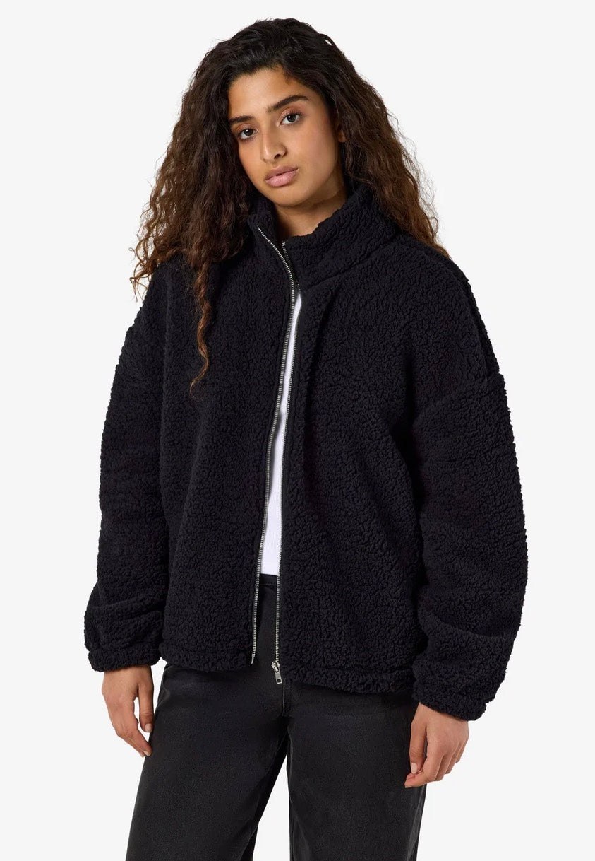 Noisy May Luca Check Soft Fleece Black Veste