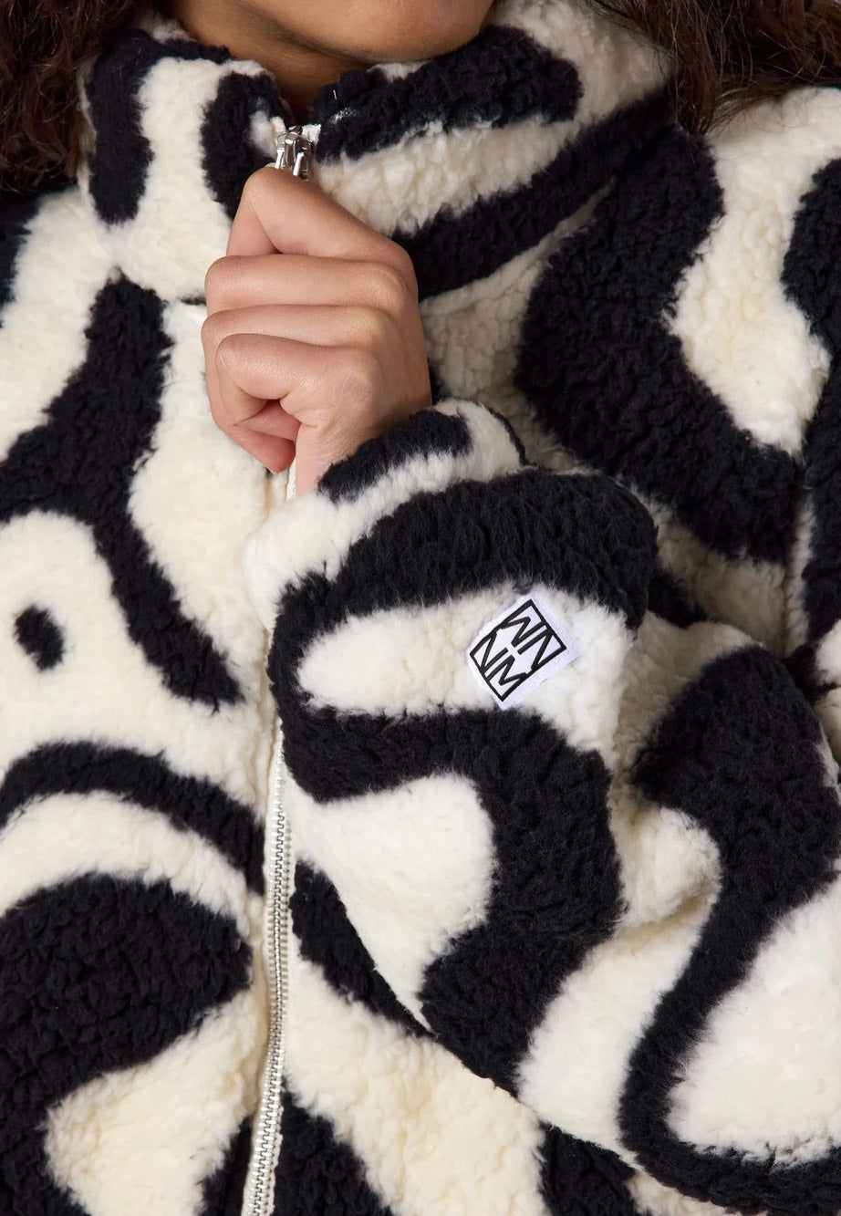 Noisy May Luca Check Soft Fleece Black/White Chaqueta