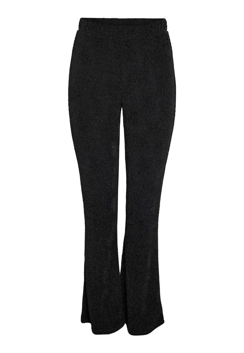 Noisy May Gilly Pasa Flared Black/Black Lurex Pants