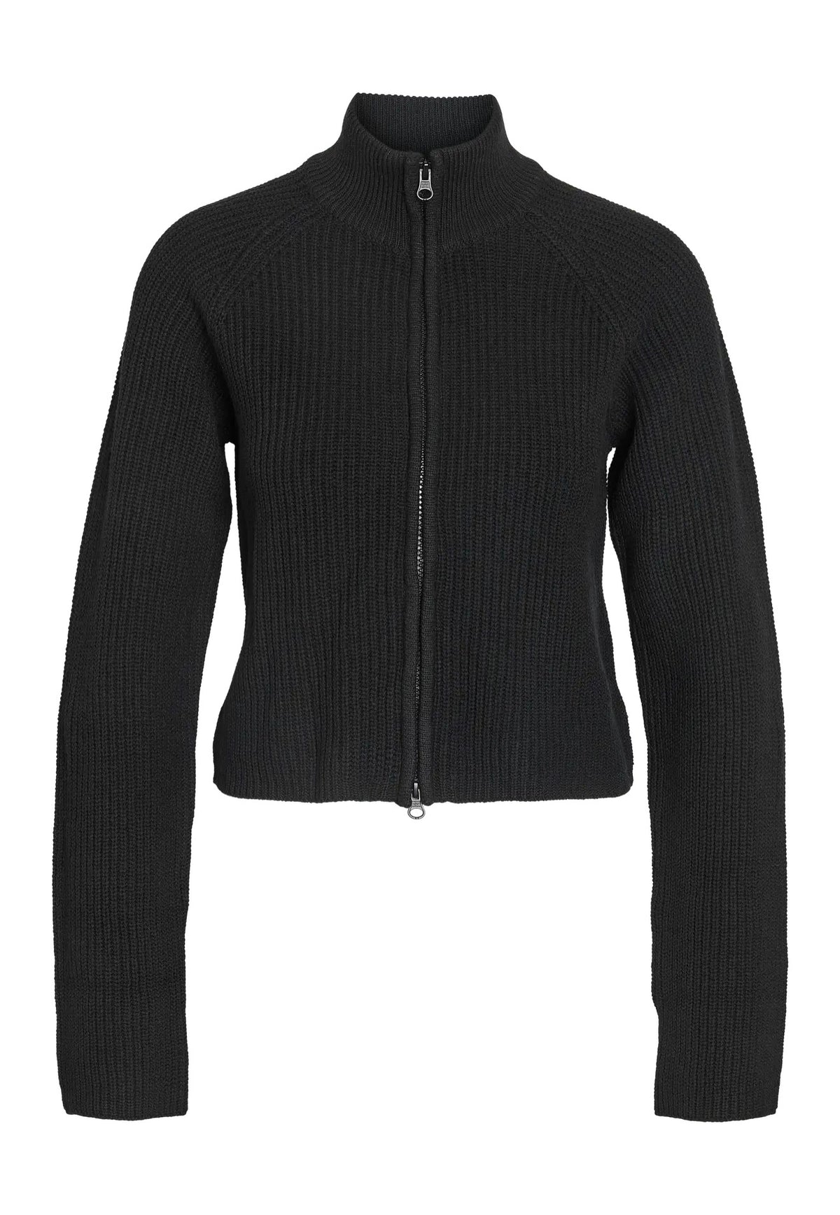 Noisy May Dara Zip Knit Black Cardigan