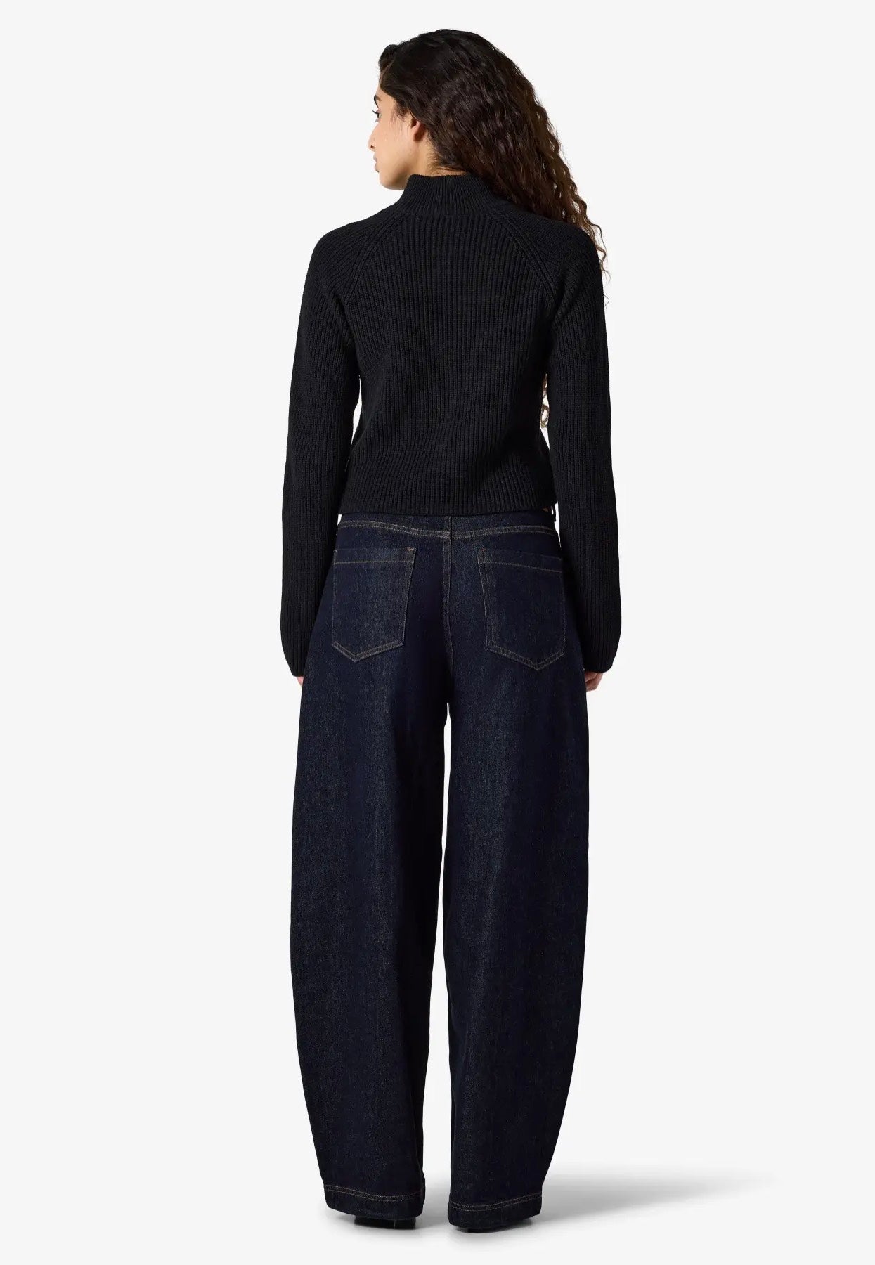 Noisy May Dara Zip Knit Black Cardigan