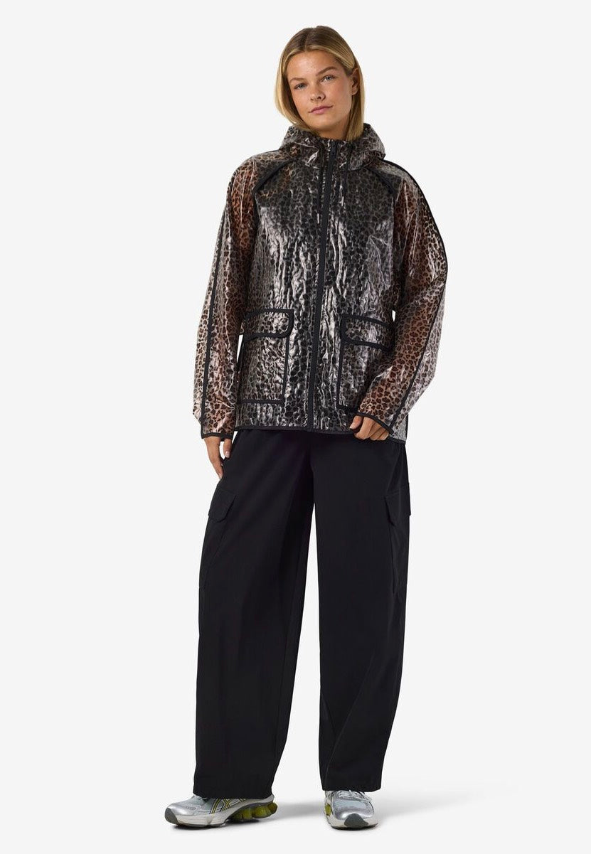 Noisy May - Sky Transparent Hood Black Leo - Jacket | Women-Image