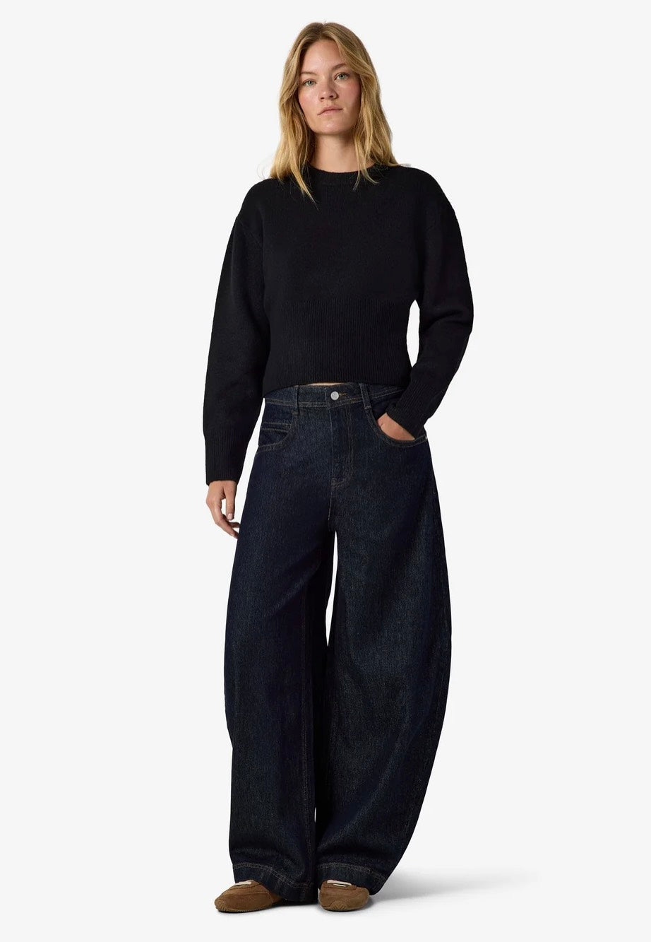 Noisy May Sloan O-Neck Knit Black Pullover