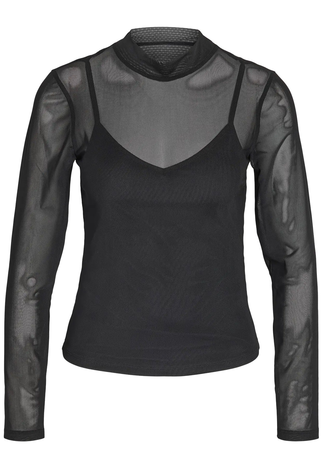 Noisy May Percy Mesh Black Oberteil