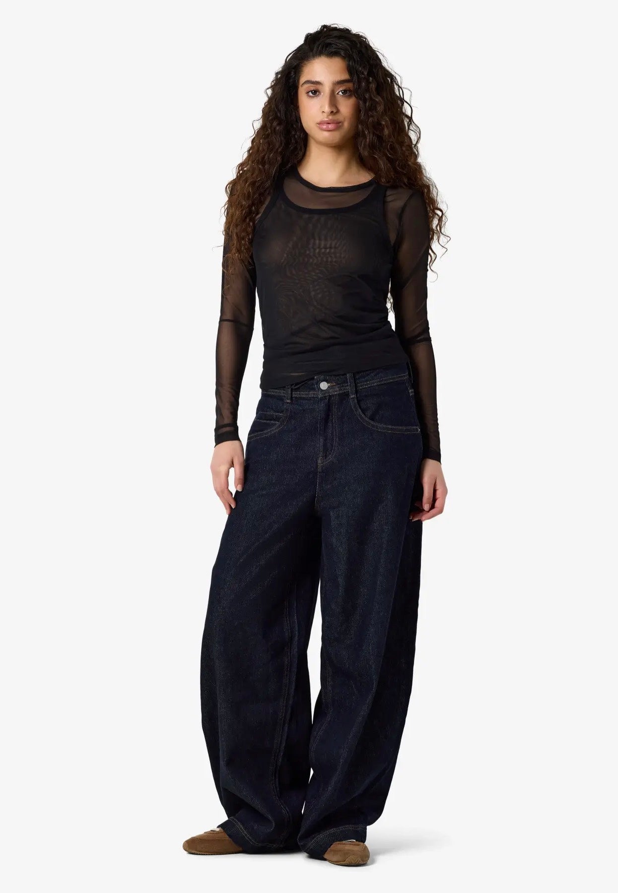 Noisy May - Judith Doublelayer Mesh Black - Top | Women-Image