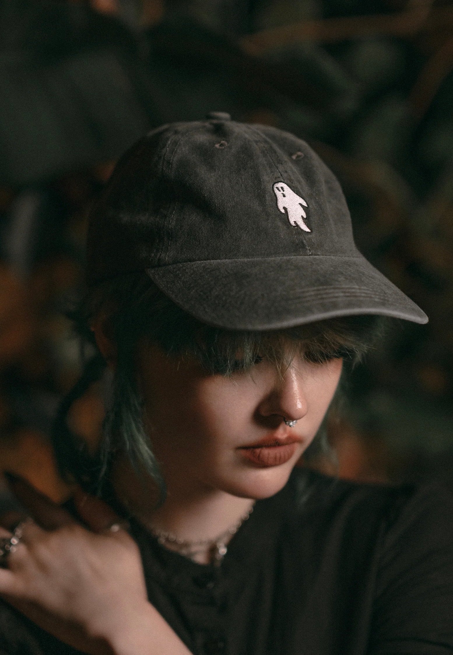 Lively Ghosts - Gravestone Ghostie Acid Wash Grey - Cap | Neutral-Image