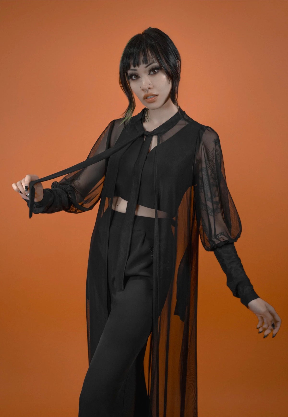 Lively Ghosts Beyond the Veil Duster Black Jacket