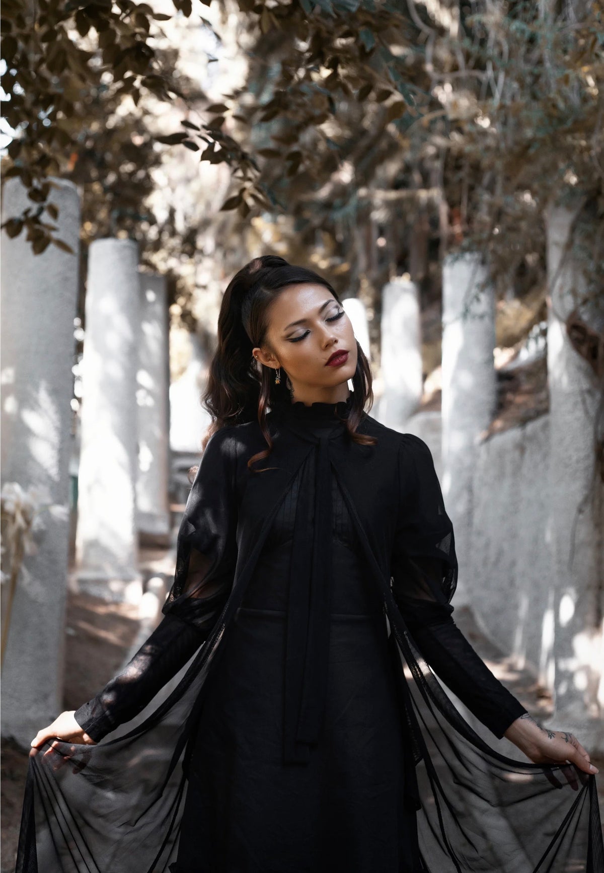 Lively Ghosts Beyond the Veil Duster Black Jacket