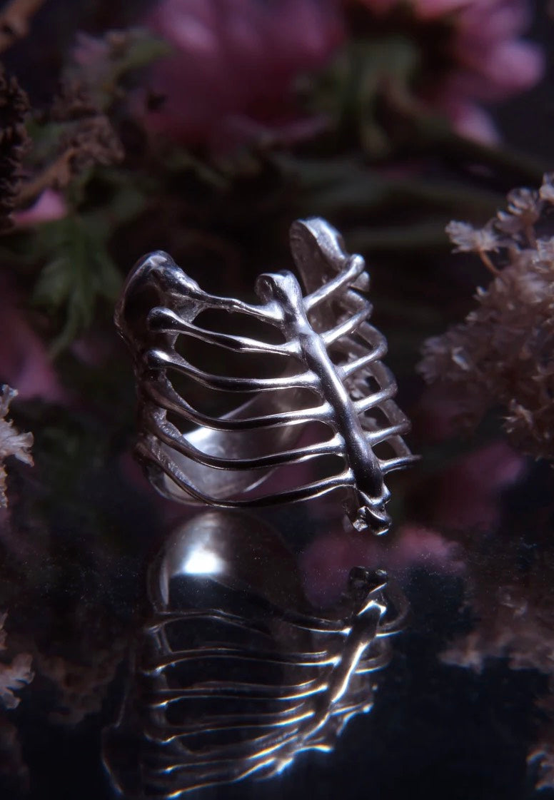 Lively Ghosts Caged Silver Ring