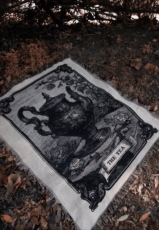 Lively Ghosts - The Tea' Black/White - Tapestry | Neutral-Image