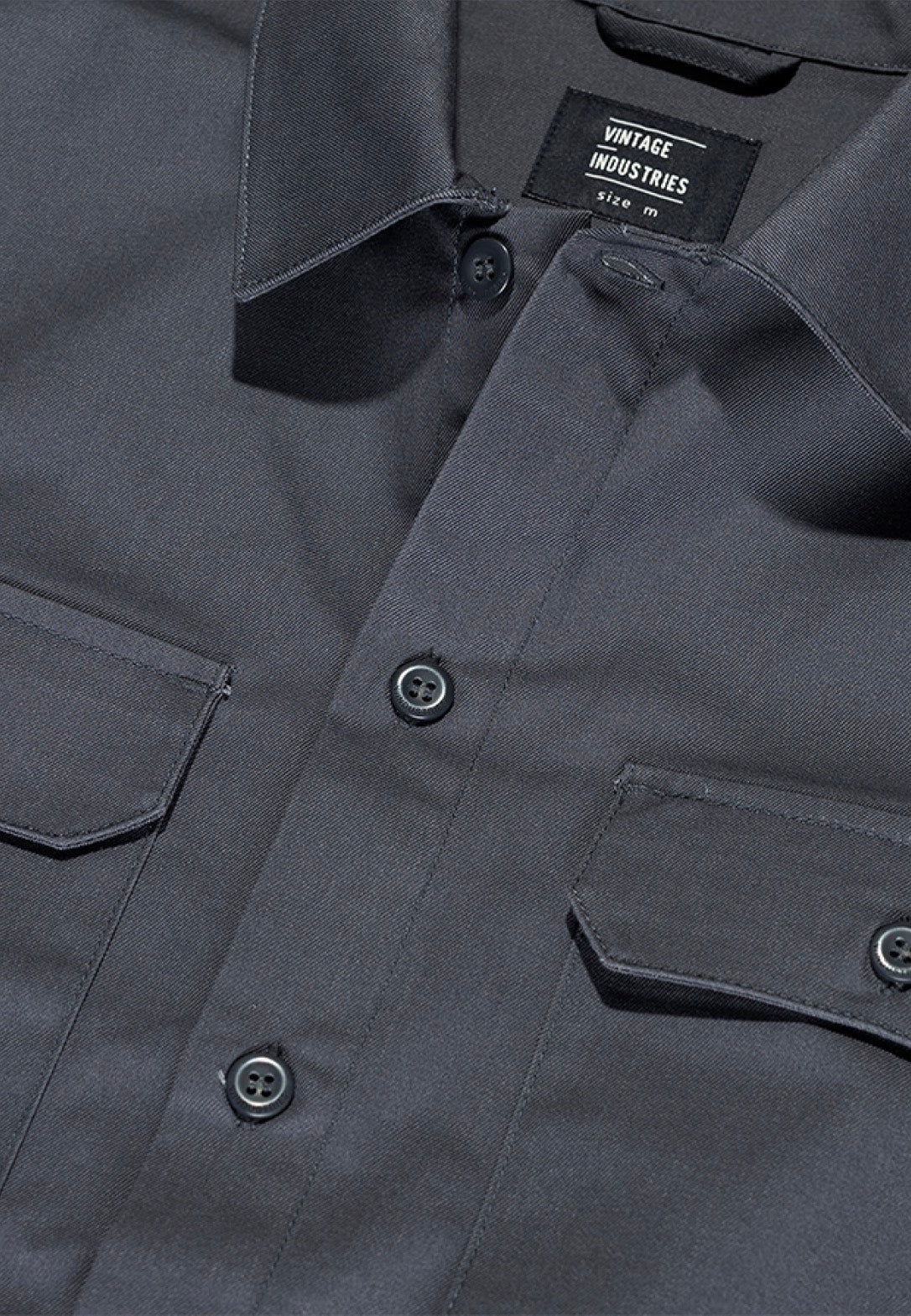 Vintage Industries - Dexter Mid Grey - Shirt | Men-Image