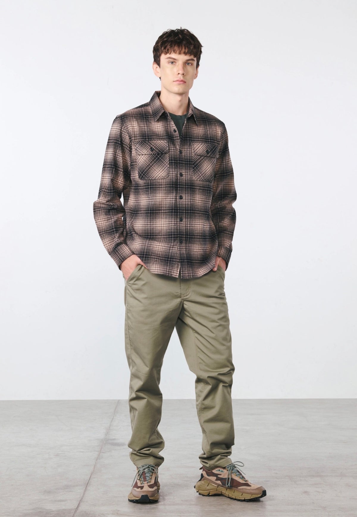 Vintage Industries Outback Beige Check Hemd