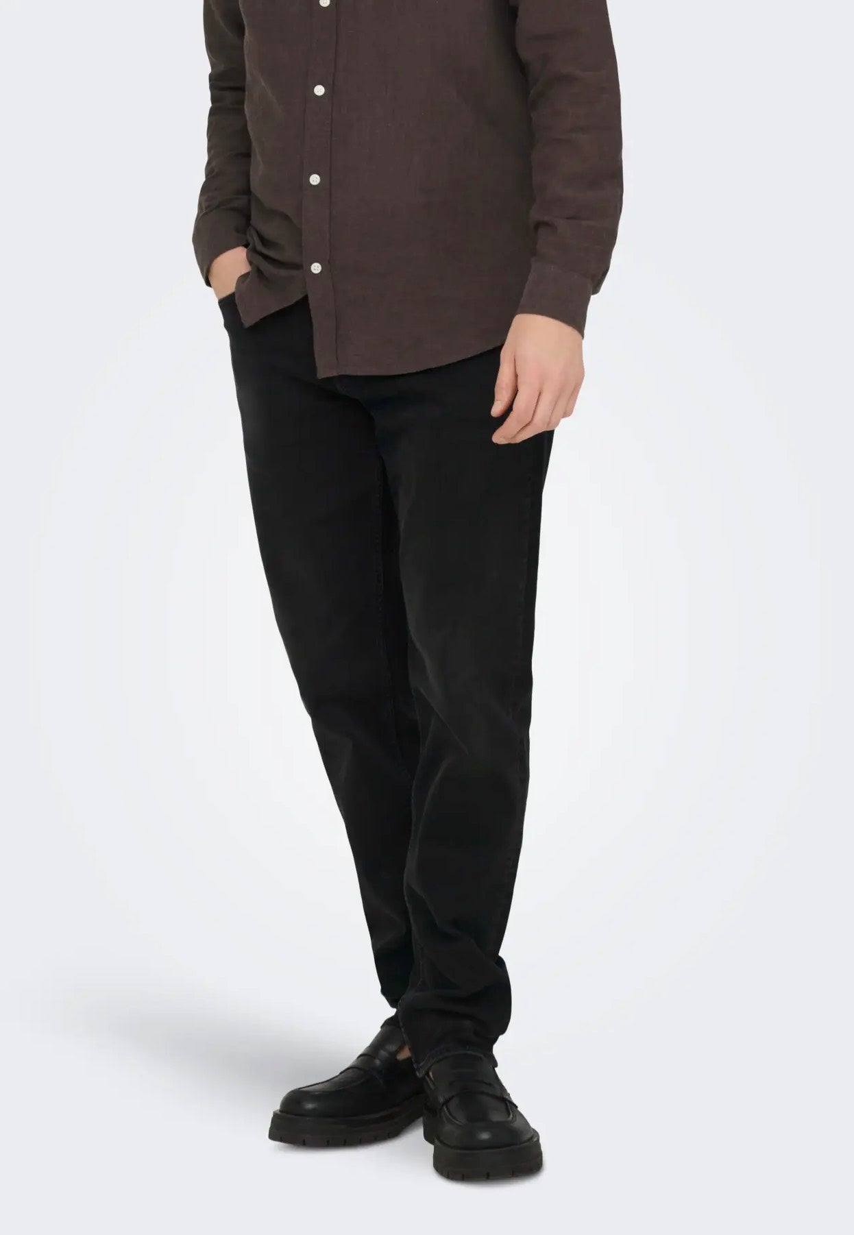 Only & Sons - Weft Regular Washed Black - Jeans | Men-Image