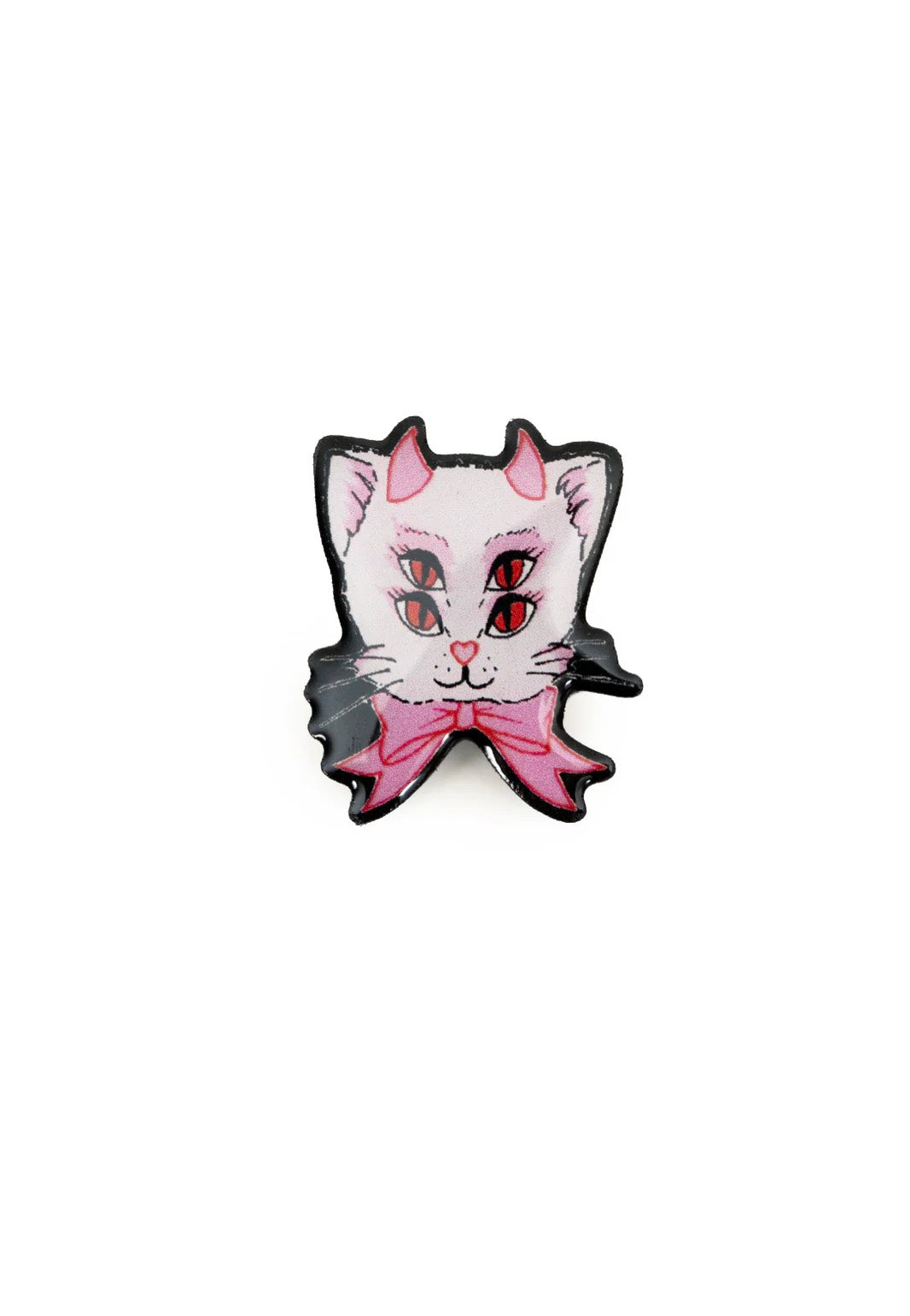 Hellbunny - 3 Eyed Kitty Multi  - Pin | Neutral-Image