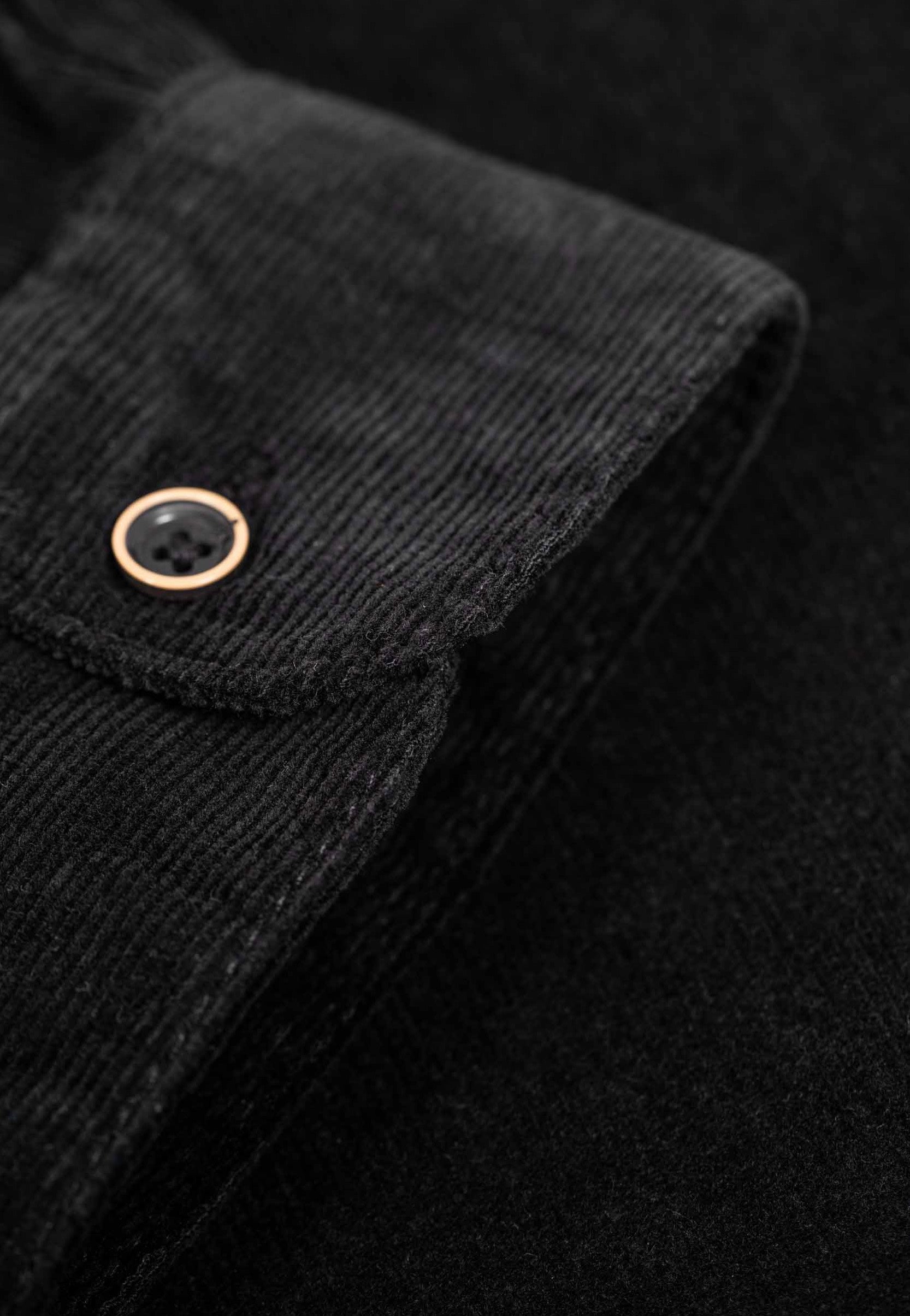 REELL Dual Cord Deep Black Shirt