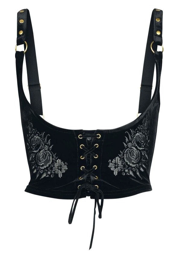 Killstar A Devil's Rose Underbust Black Corset