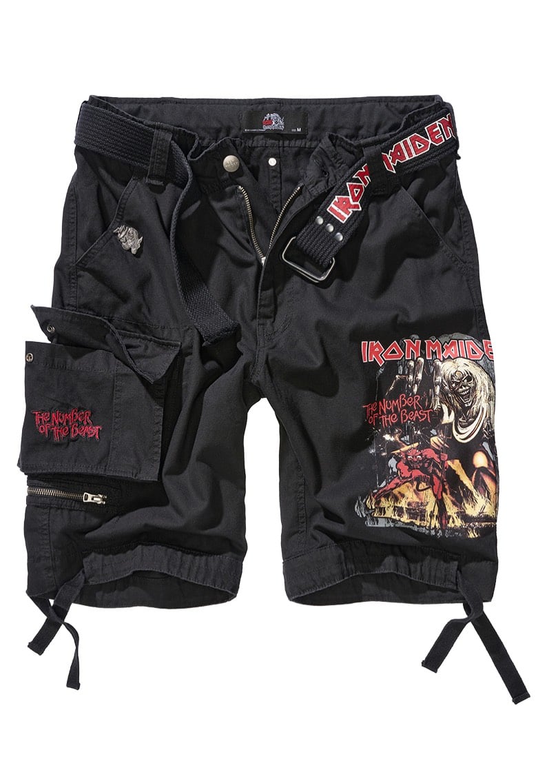Brandit x Iron Maiden - Savage The Number Of The Beast Black Edition - Shorts