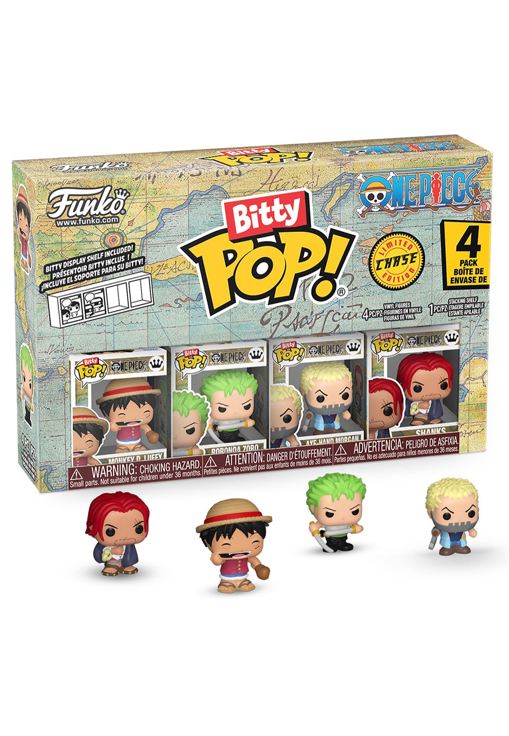 One Piece - Luffy Bitty POP! 4PK - Funko Pop | Nuclear Blast