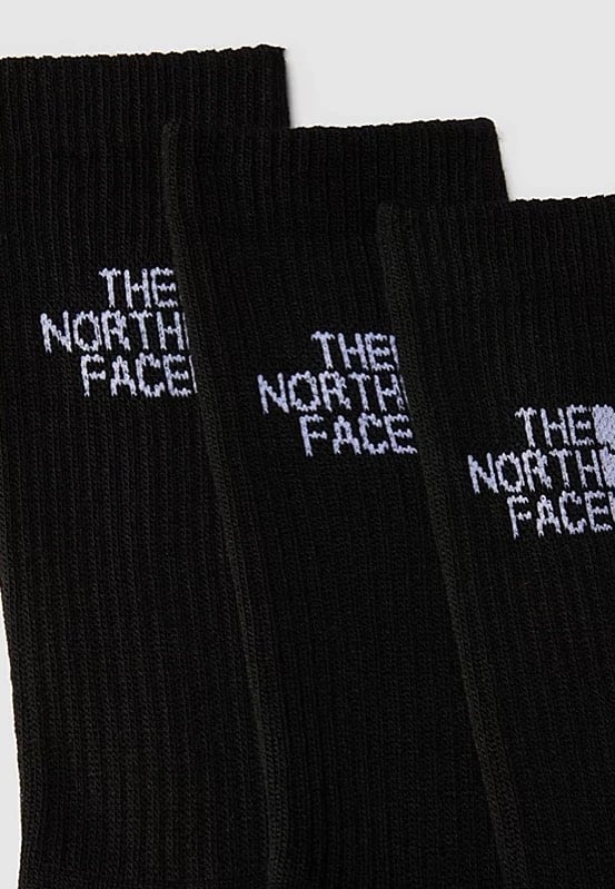 The North Face - Multi Sport Cush Crew Pack Of 3 Tnf Black - Socks