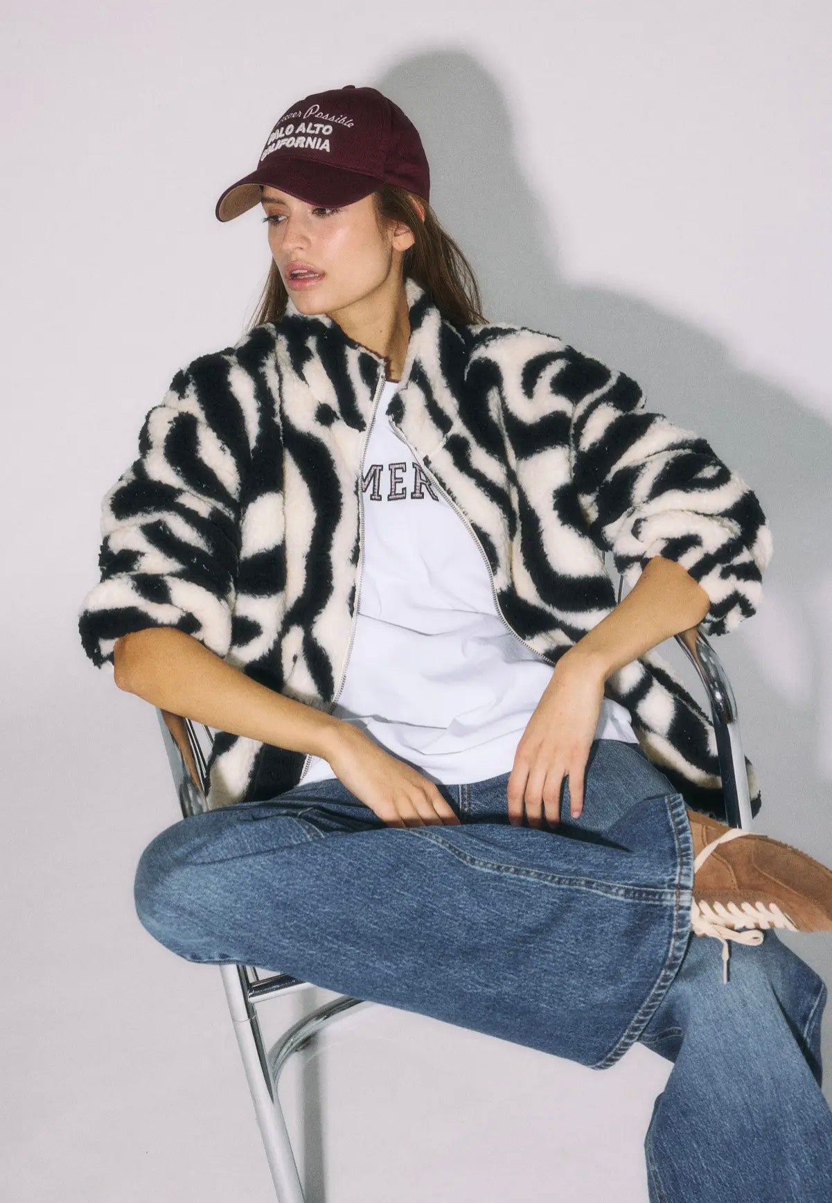 Noisy May - Luca Check Soft Fleece Black - Jacket | Women-Image