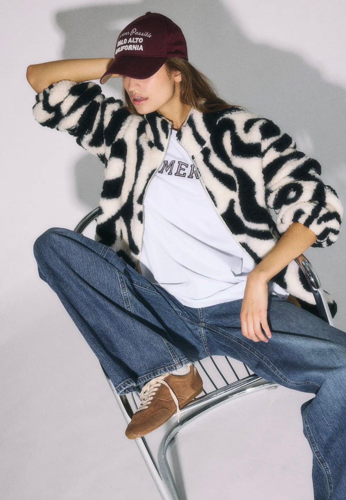 Noisy May - Luca Check Soft Fleece Black - Jacket | Women-Image