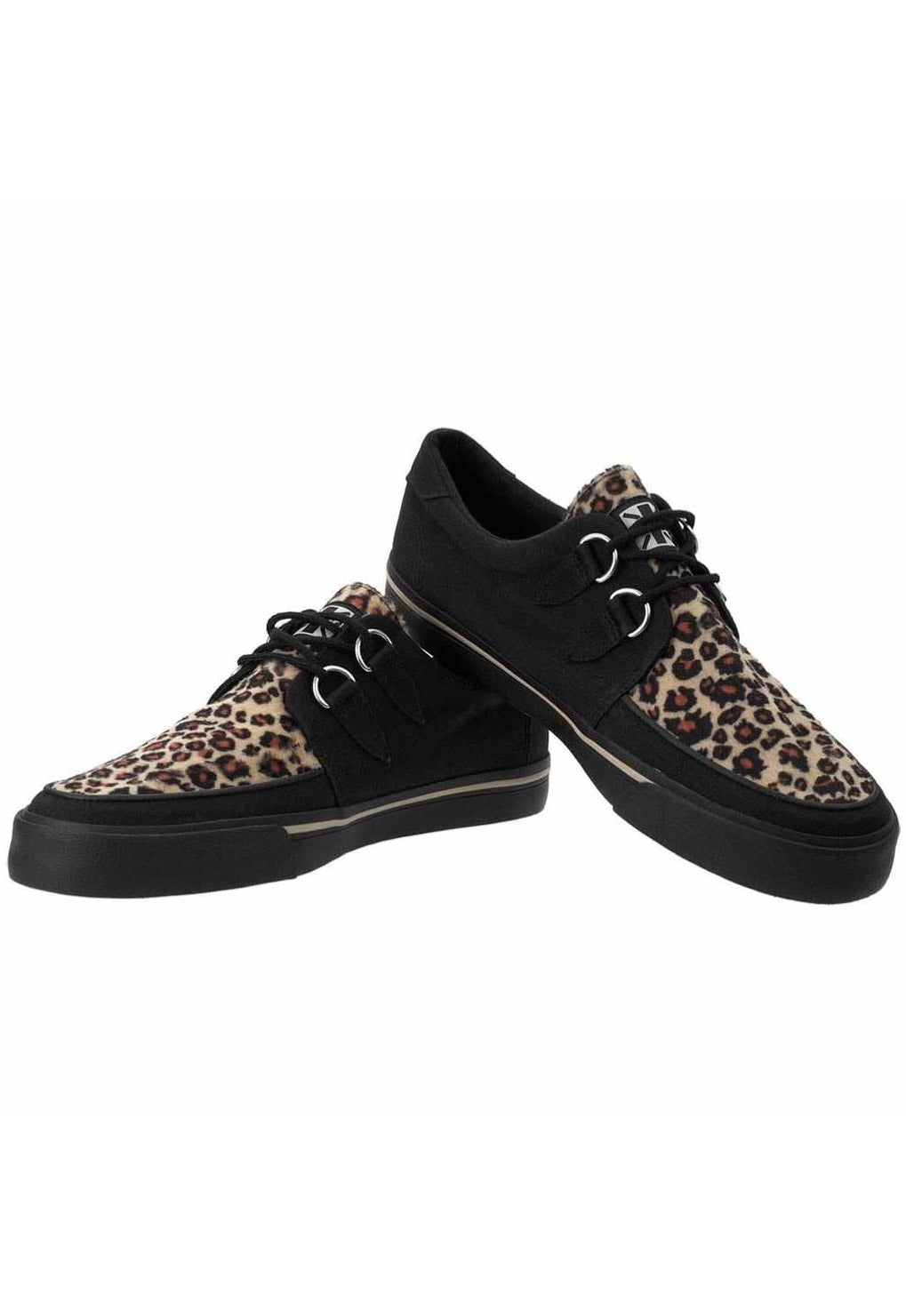 T.U.K. - Creeper Black Leopard/Canvas Upper - Girl Shoes