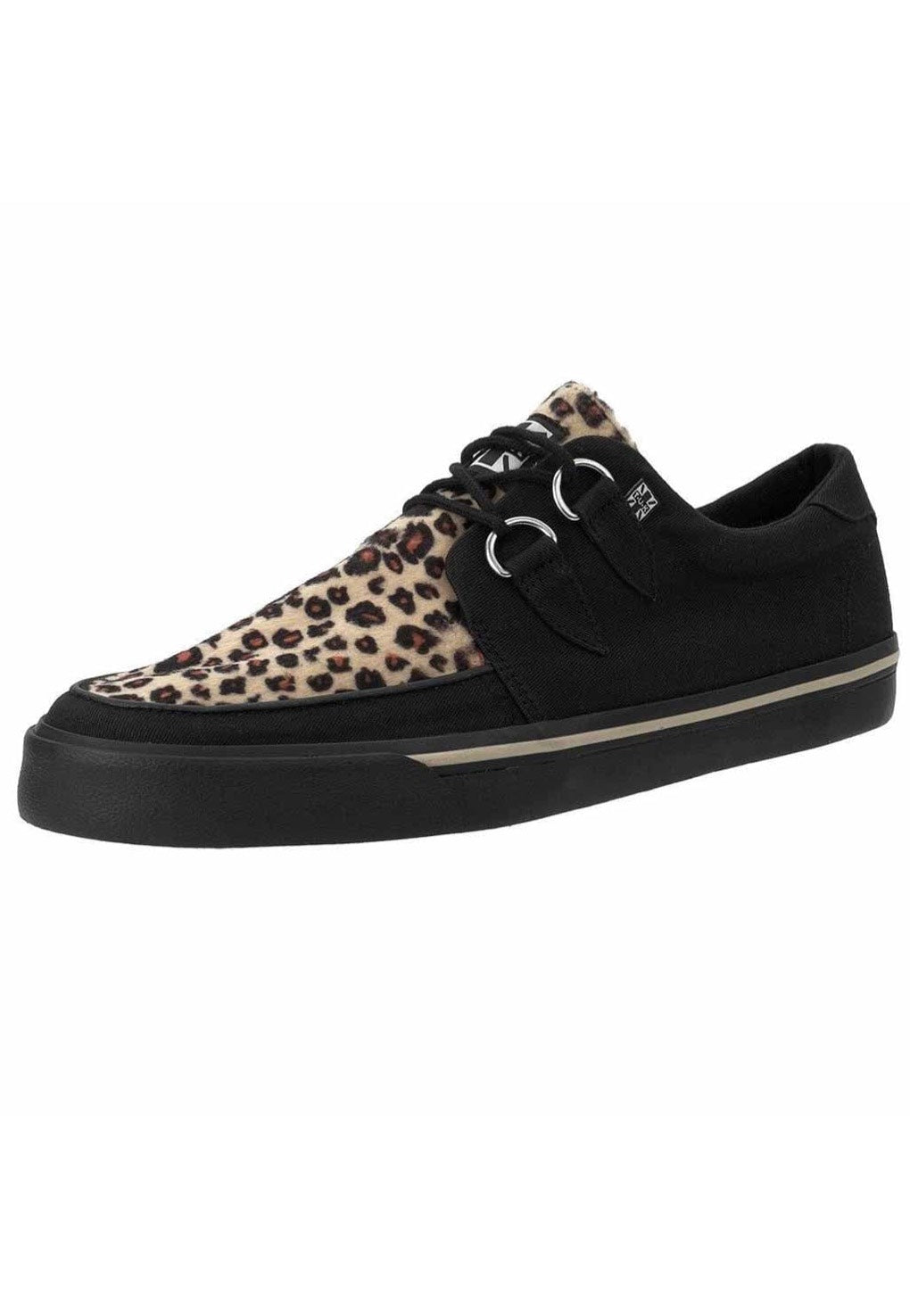 T.U.K. - Creeper Black Leopard/Canvas Upper - Girl Shoes