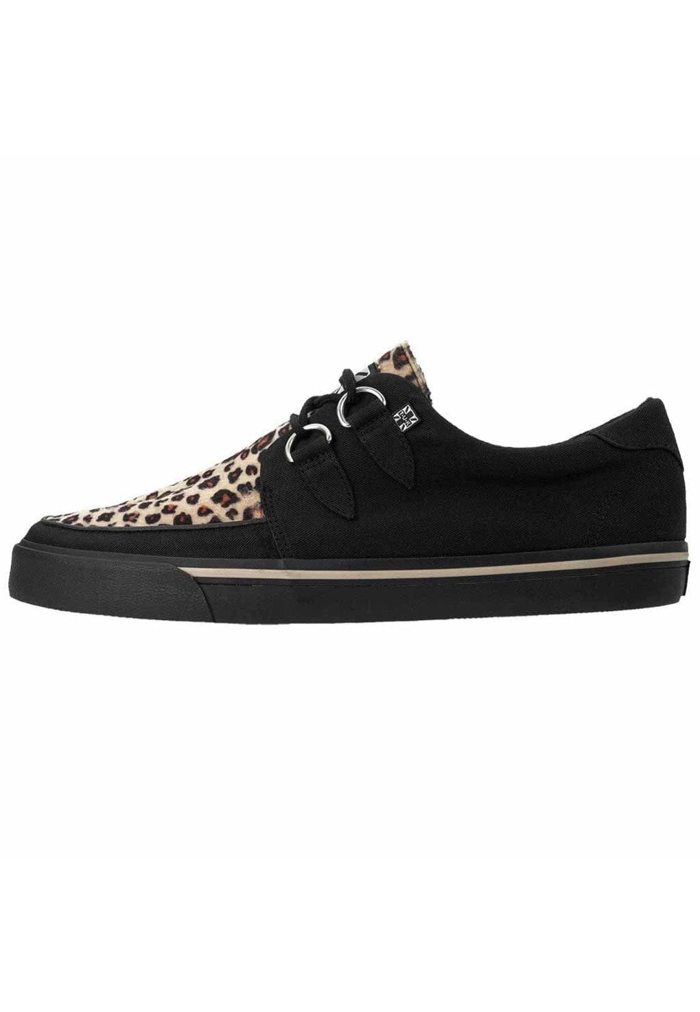 T.U.K. - Creeper Black Leopard/Canvas Upper - Girl Shoes