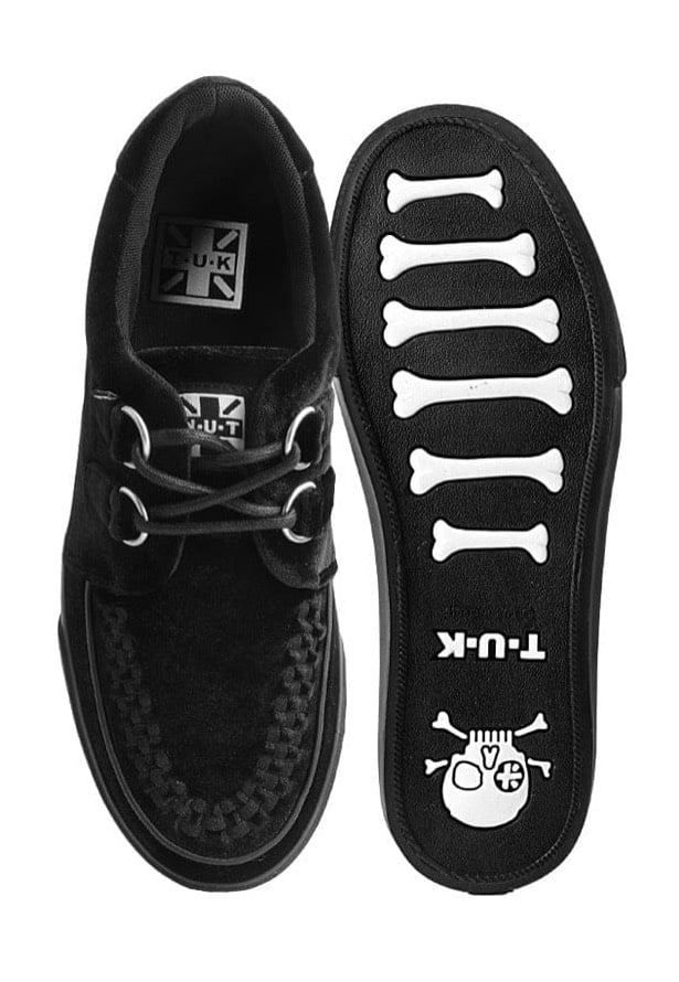 T.U.K. - VLK Sneaker 2 Ring Basic Black Canvas - Girl Shoes