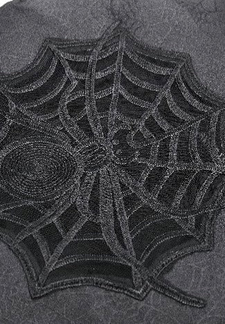 Dark In Love - Spider Web Embroidered Hollow - Bag | Neutral-Image