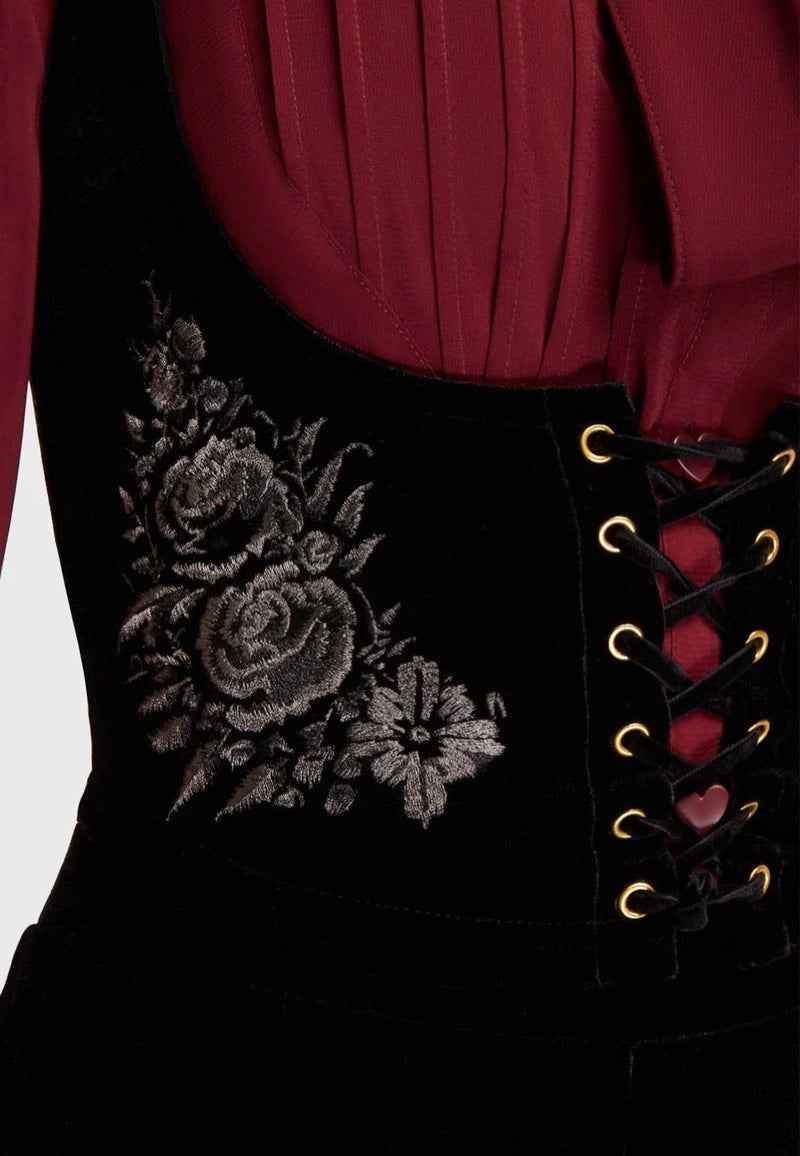 Killstar A Devil's Rose Underbust Black Corset