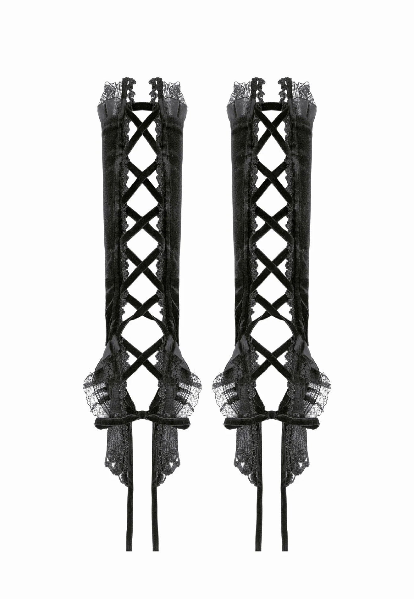 Dark In Love Gothic Romantic Vintage Velvet Black Manchettes