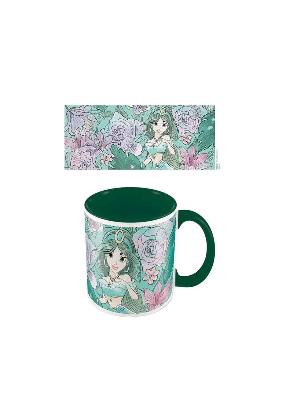 Aladdin - Floral Jasmine Green - Mug | Neutral-Image