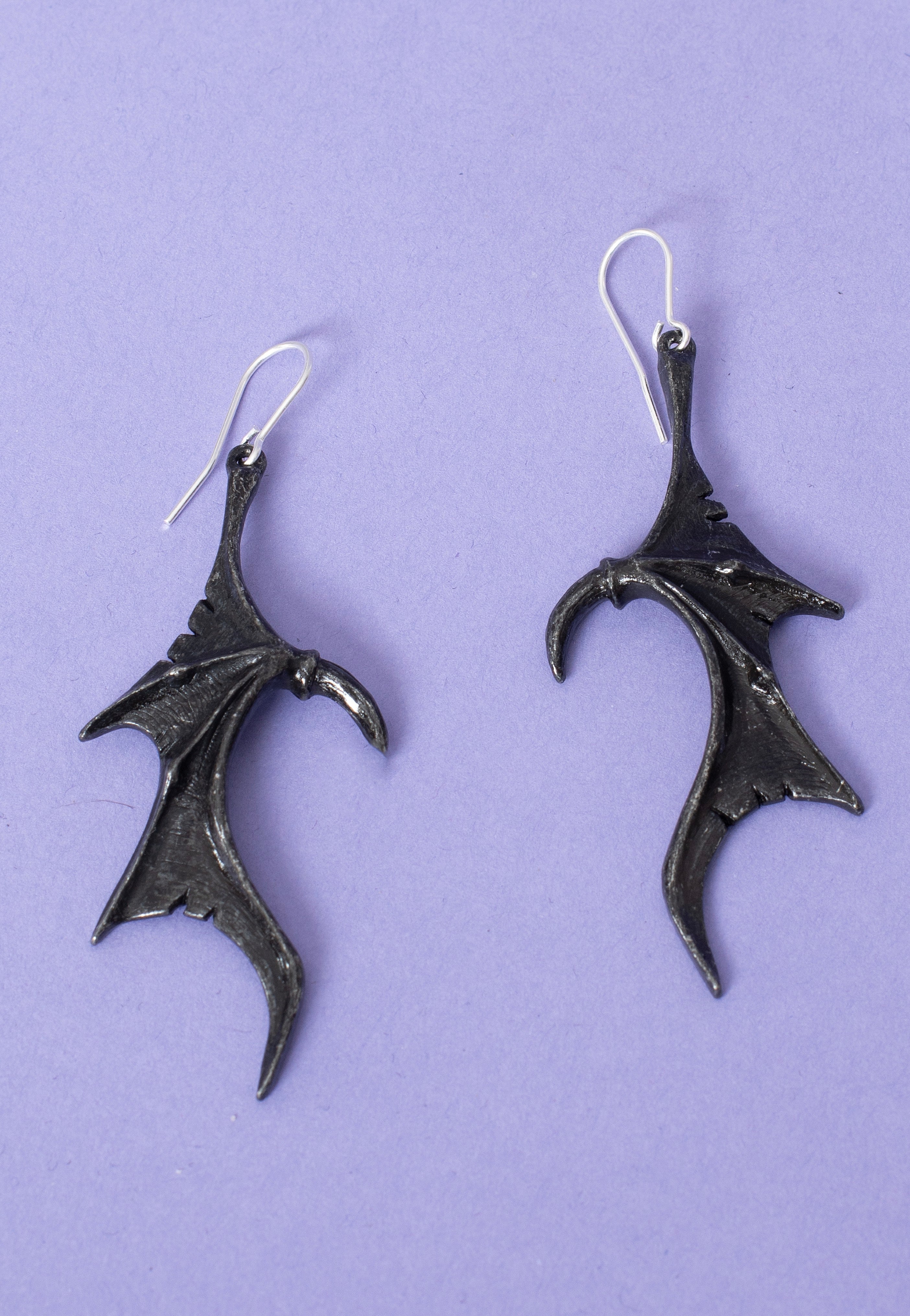 Alchemy England - Wings Of Midnight Silver - Earrings