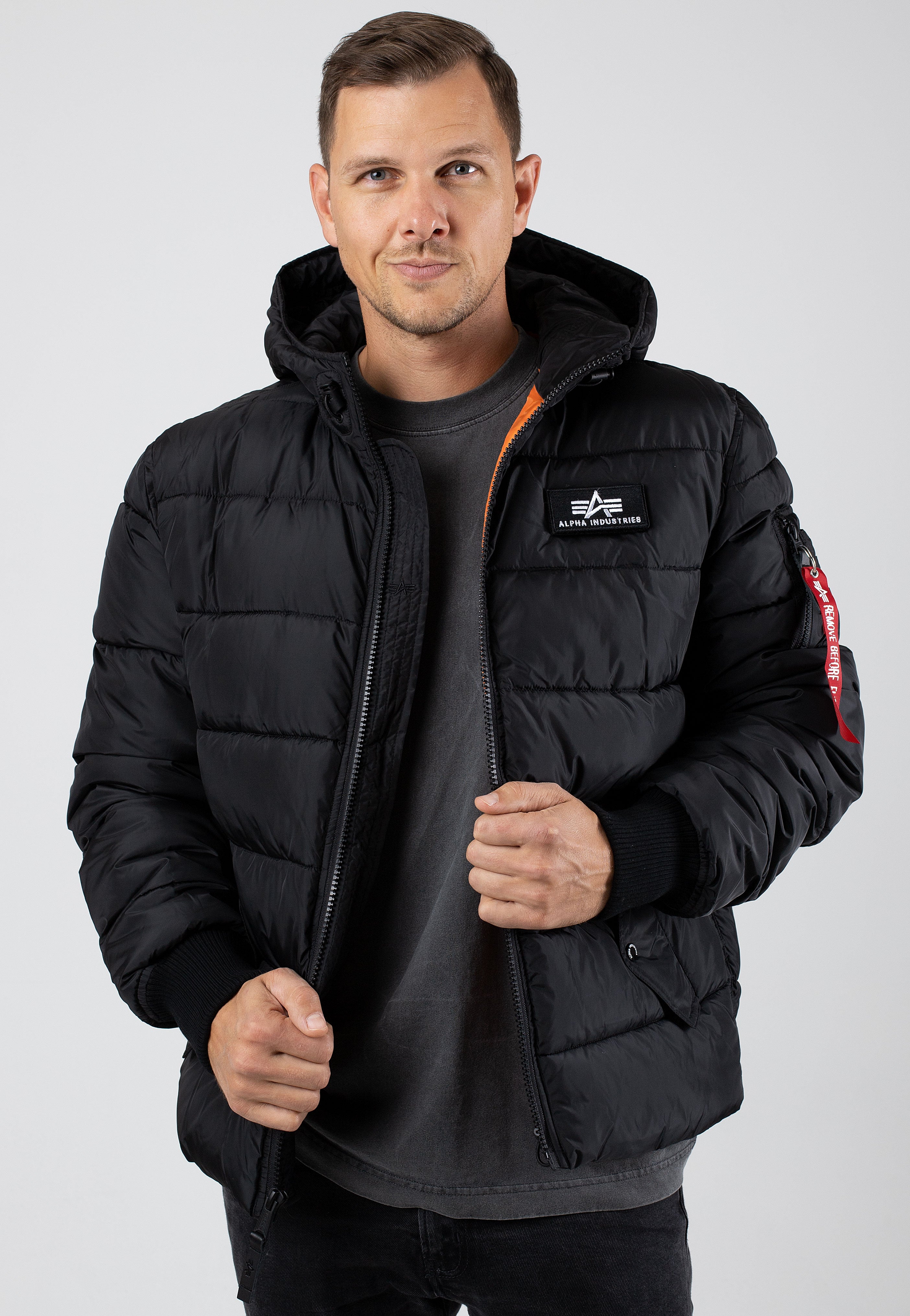 Alpha Industries - Hooded Puffer Alpha FD Black - Jacket