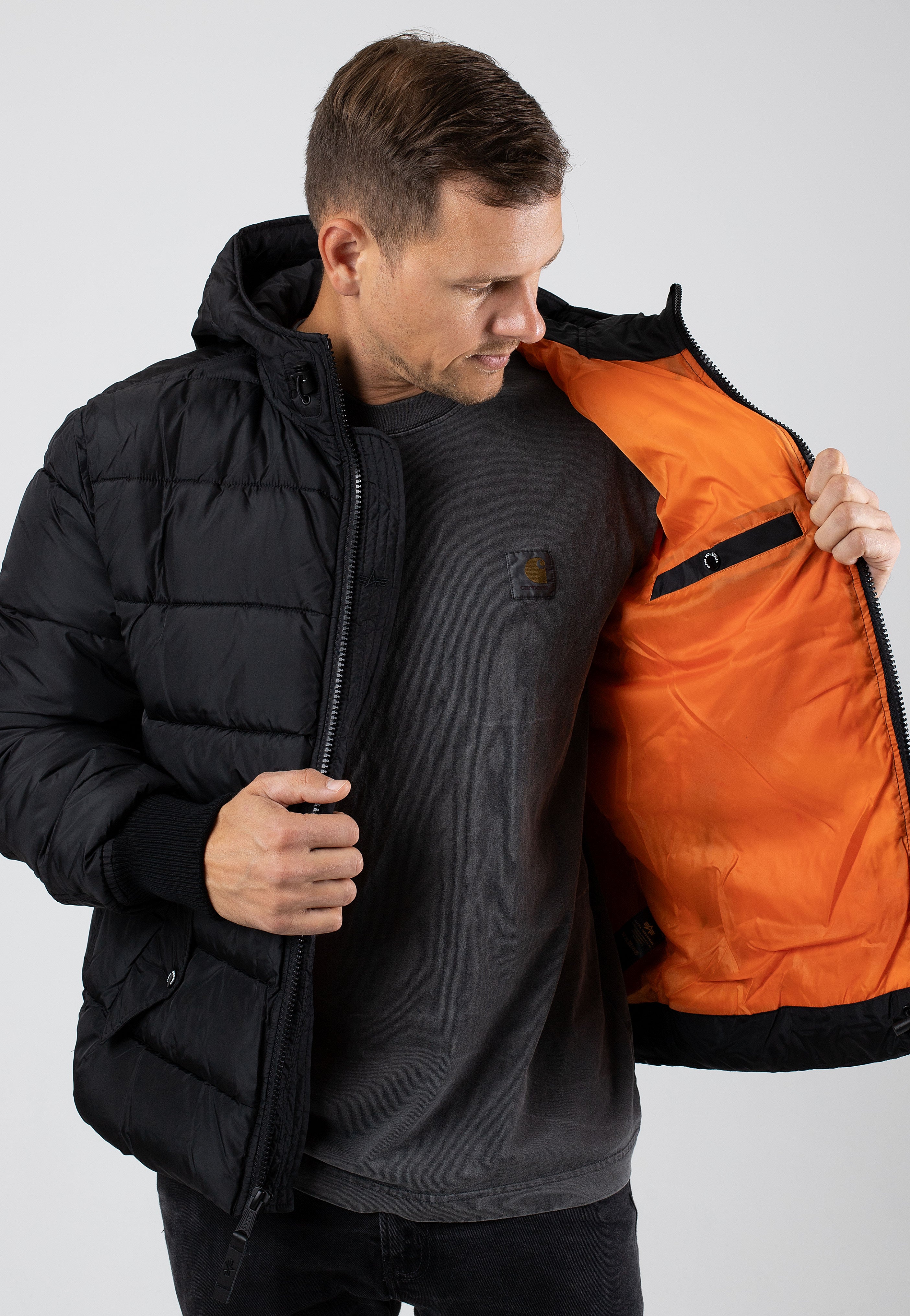 Alpha Industries - Hooded Puffer Alpha FD Black - Jacket