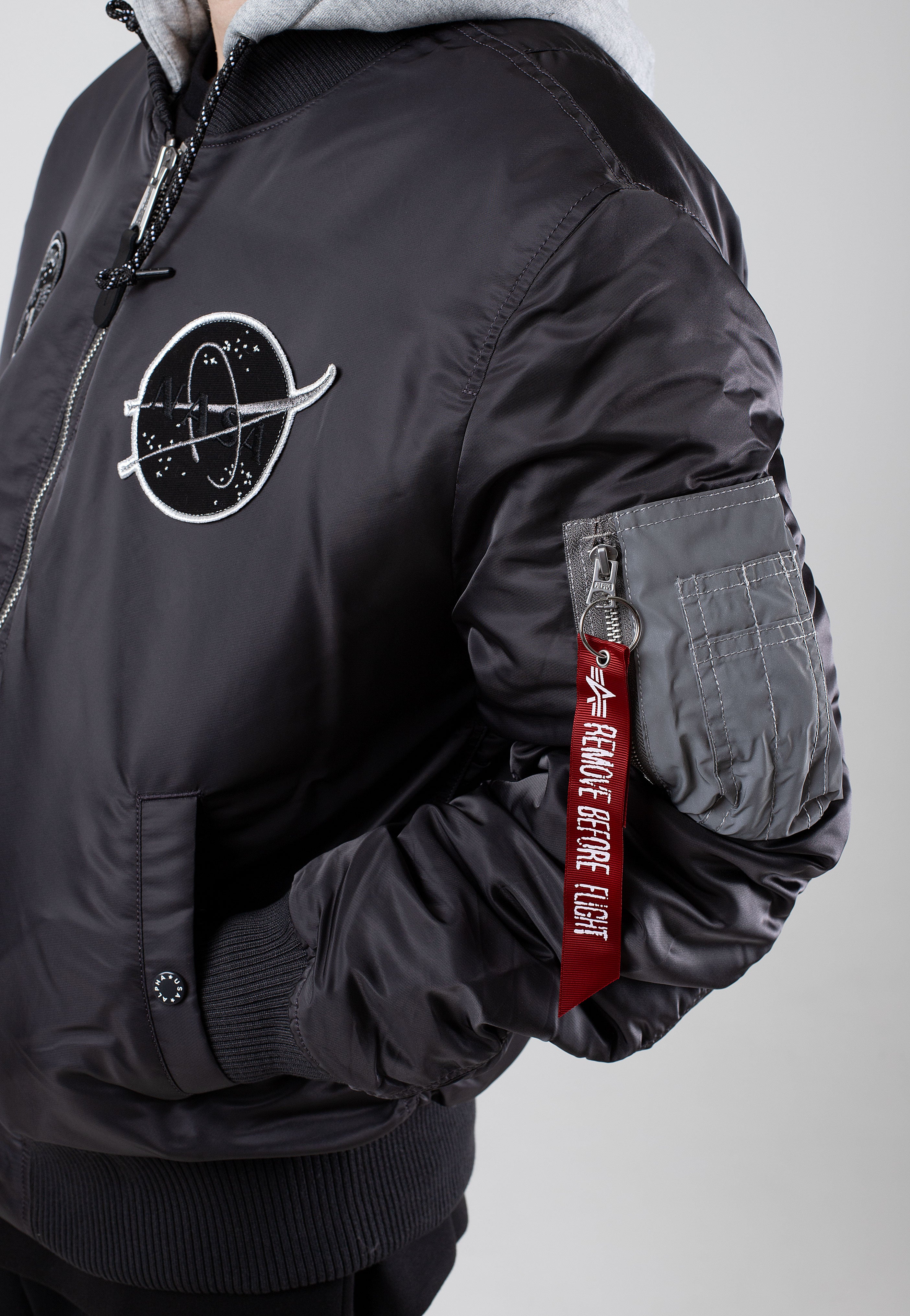 Alpha Industries - MA 1 VF Hood Dark Side Vintage Grey