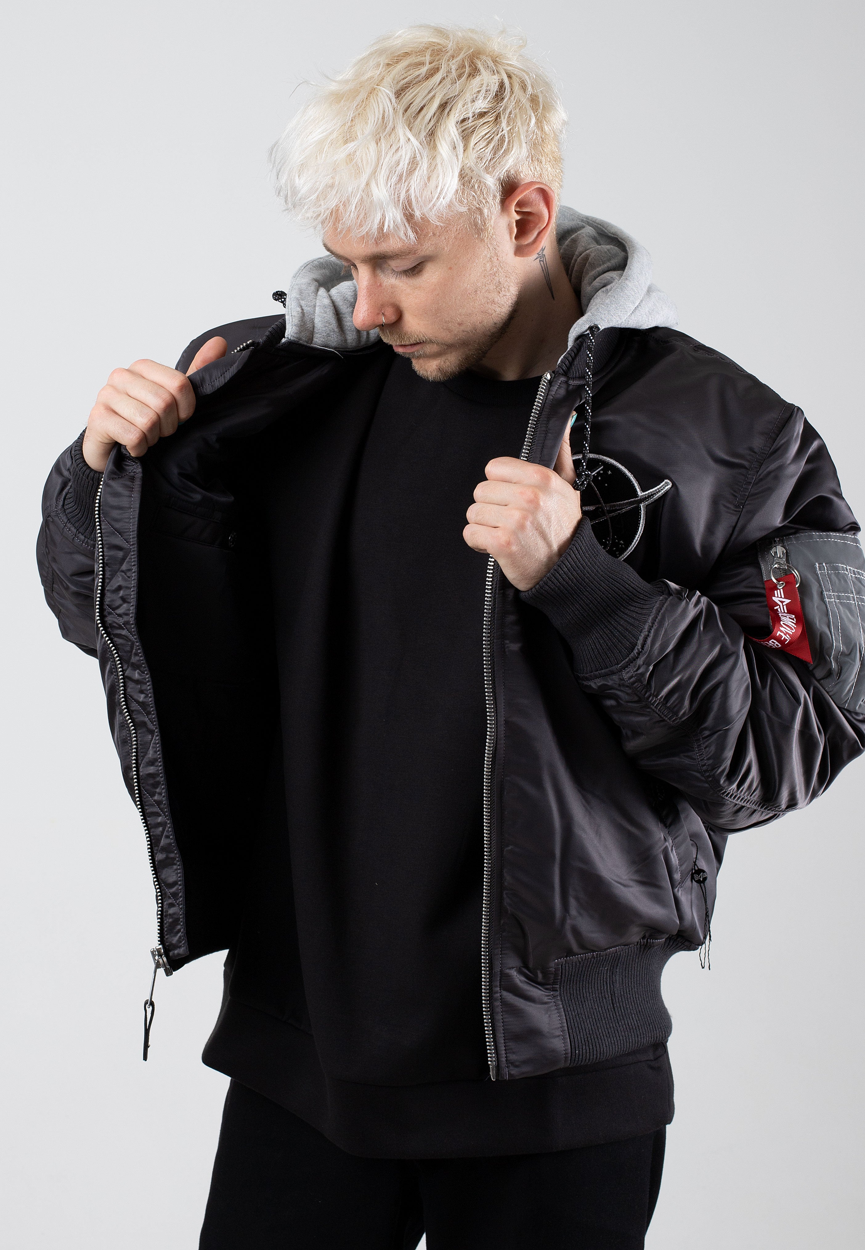 Alpha Industries - MA 1 VF Hood Dark Side Vintage Grey